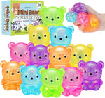 12Pack Fidget Toys Squishy ，Cute Bear Squeeze Ball , Bulk Squishy Fidget Squeeze Play Toys，Pull Stretch Classroom Prize Party Favors Toys for Kids