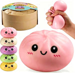 Mystery Dumpling Squeeze Toys Stress Balls Sensory Toy Soft Squeeze Decompression Dough for Adults (Pink)