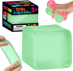 Stress Cube Squishy Fidget Toys, Slow Rising Ice Cube Sensory Stress Balls for Kids Adults Anxiety Relief Squeeze Toy for Classroom Prizes Party Favors (Light Green)