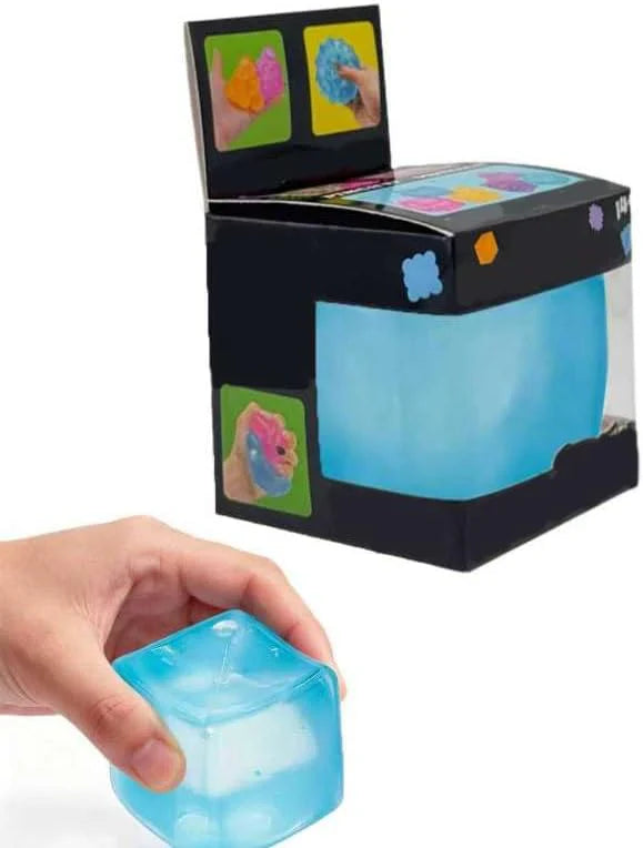 Ice Cube Squishy Stress Balls, Premium Big Block Fidget Cube, Soft Maltose Slow Rising Sensory Toy, Durable Squeeze Anxiety Relief Desk Toys Gift for Birthday (Blue) - US 8885