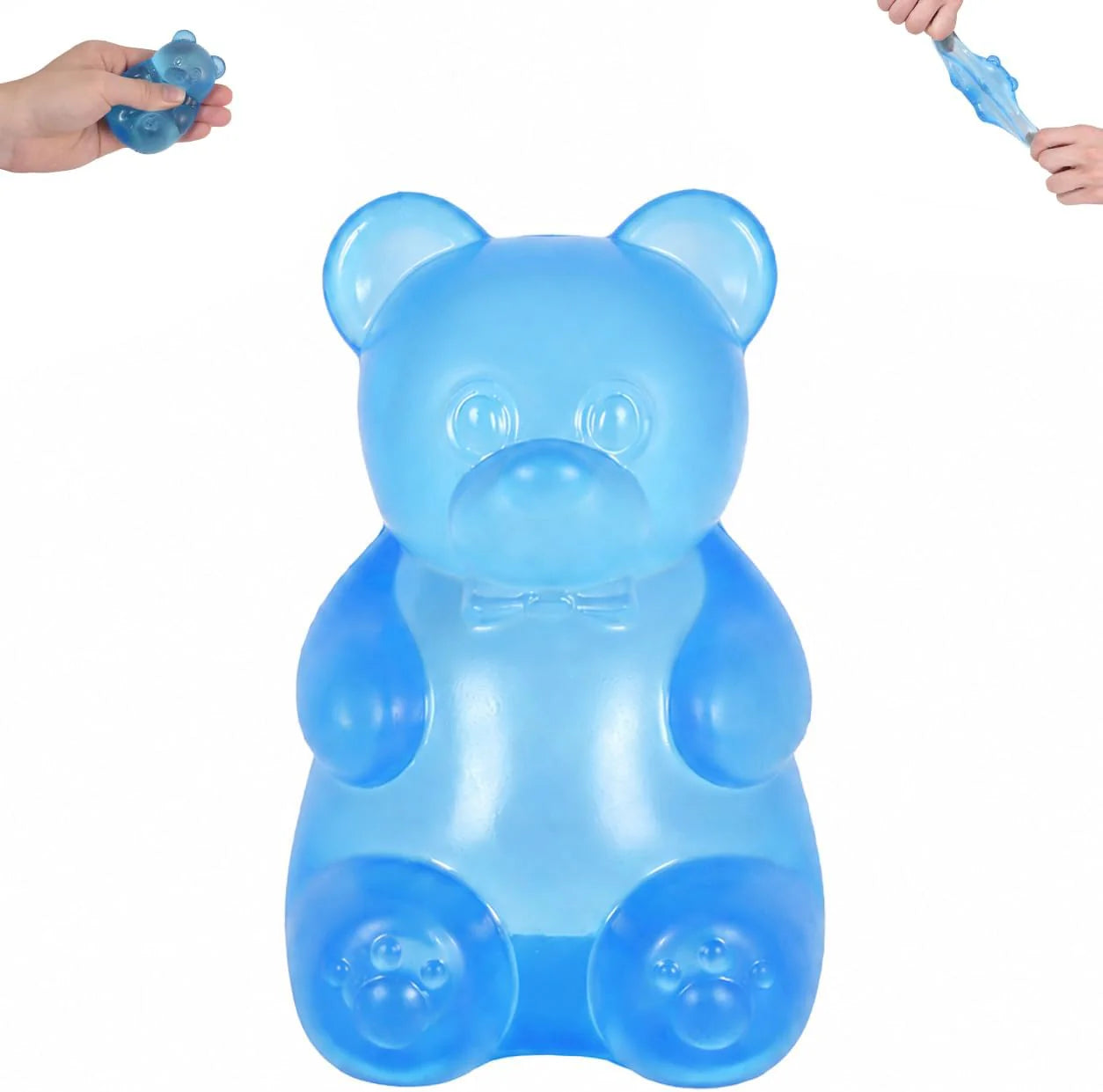 Gummy Bear Squishy Toy for Kids Ages 3+ & Adults, Slow Rising Squeeze Bear, Soft High-Density Handheld Sensory Toy, Cute Party Favor, Classroom Prize & Desk Toy (Blue) - US 4627