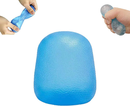 Soft Silicone Squishy Ball – Slow Rising Gumdrop Squeeze Toy for Kids Ages 3+ & Adults, Sensory Desk Toy for Home, Office & Everyday Play (Blue) - US 5610