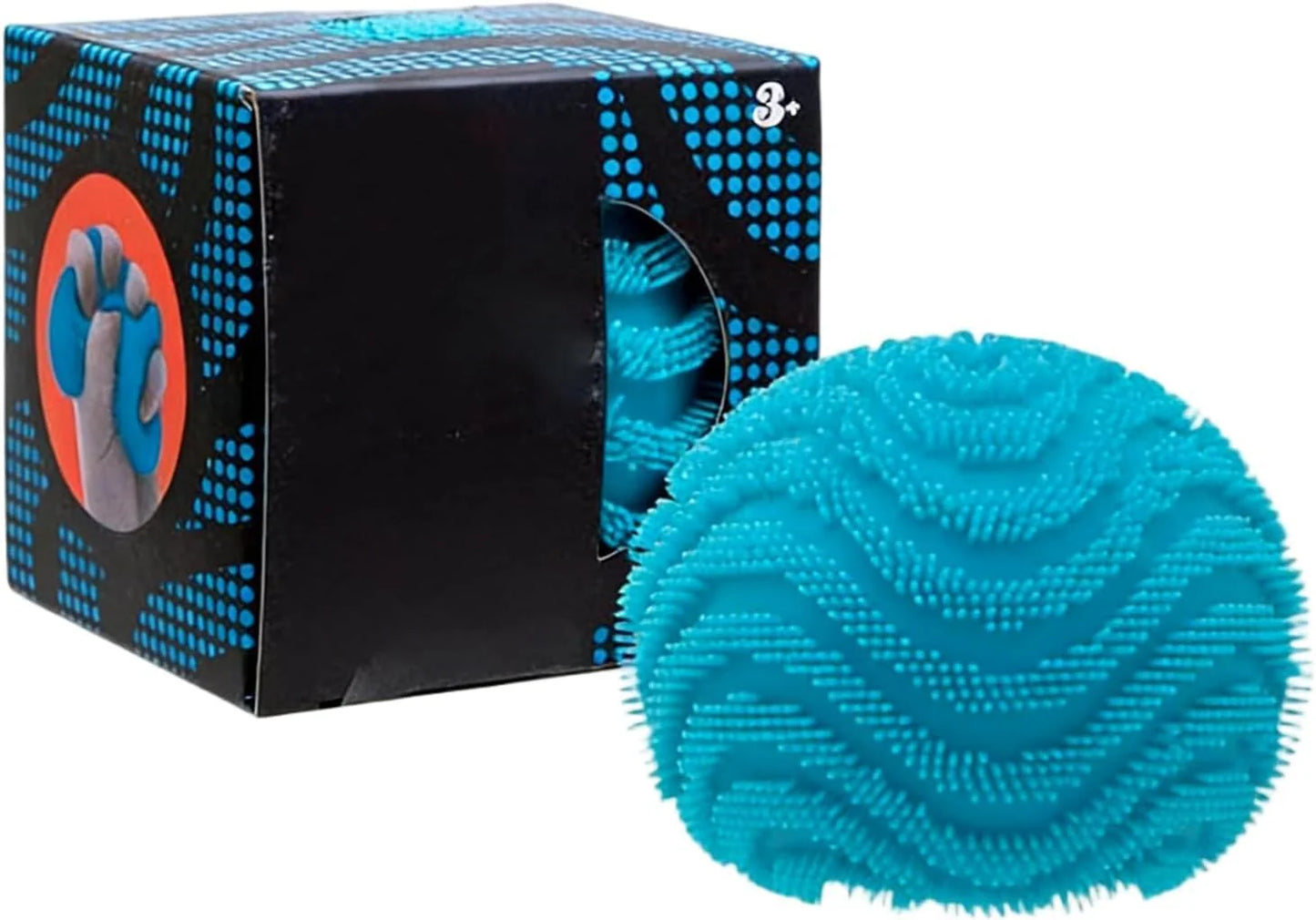 Fuzz Ball Squishy Stress Ball, Stress Fun Desk Fuzz Squeeze Ball, Plush Squeeze Ball for Desktop (Blue) - US 8226