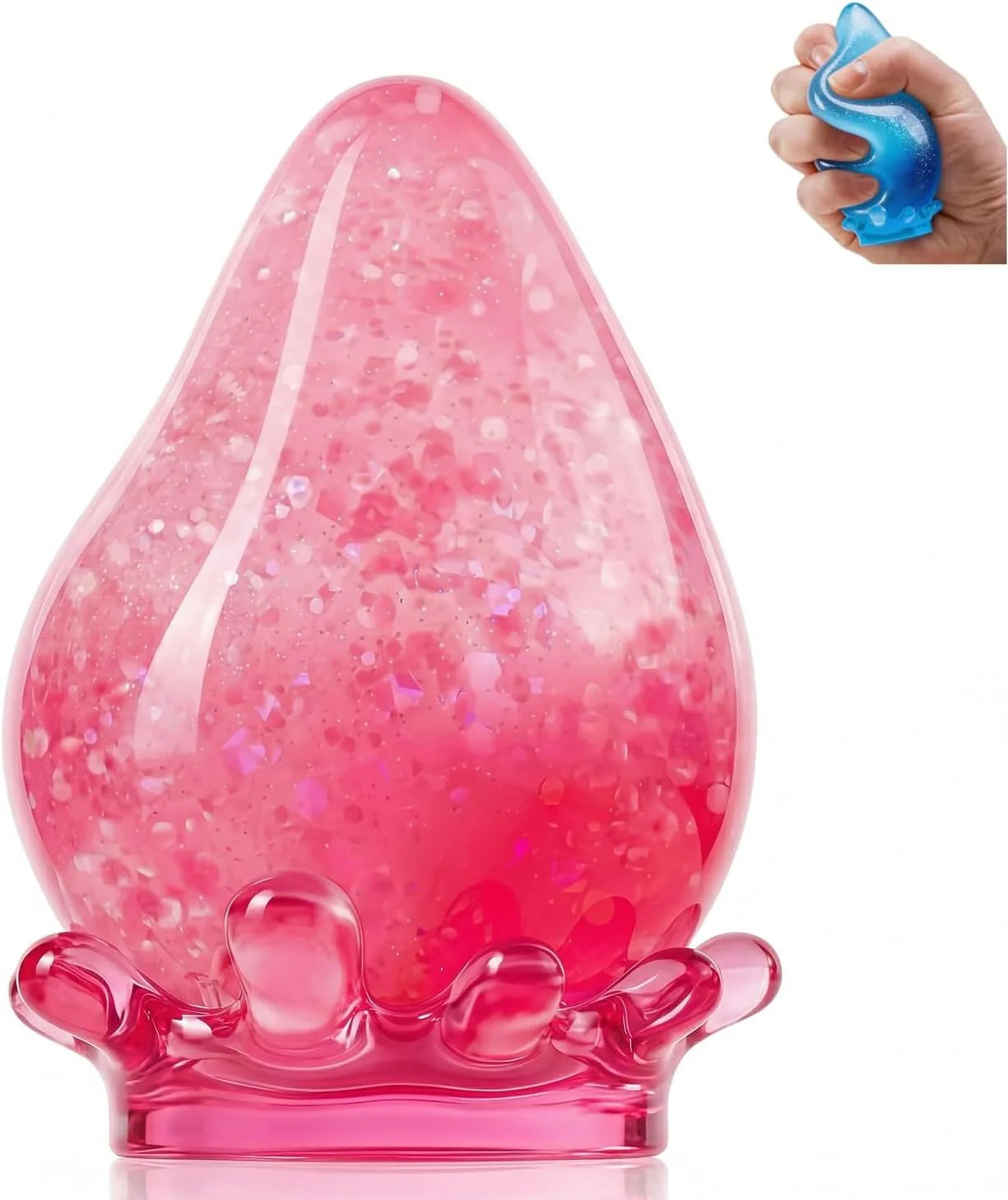 Water Drop Squeeze Squishies, Dream Squishy Drop Squishy Stress Ball, Soft Fidget Stress Ball, 2026 New Slow Rise Relief Fidget Sensory for Anxiety Stress Easter Party Favors (Pink) - US 1459
