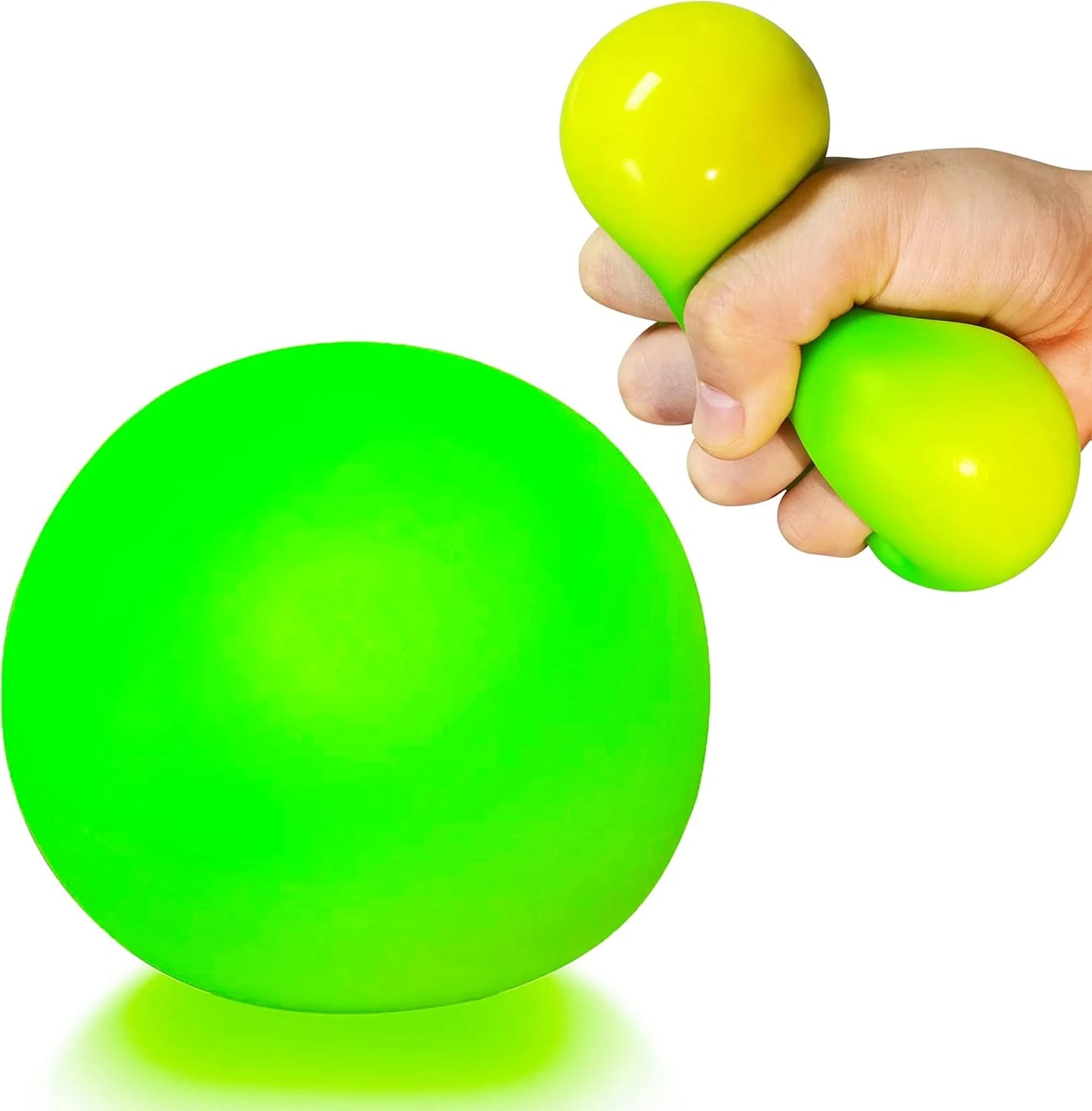 Squishy Stress Balls for Kids and Adults (1 Pack) Stretchy Dough Ball Squeeze Fidget Toy, Funny and Soft Change Color Squeeze Ball, Squish Balls, Ideal for Anxiety Relief, Autism, ADHD (Green) - US 7030