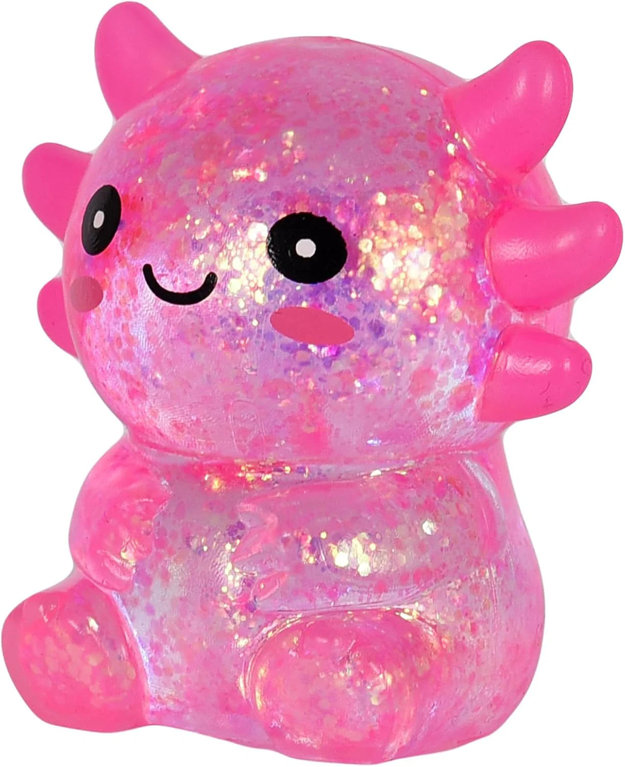 Axolotl Squishy Stress Toy – Cute Sitting Axolotl Fidget Toy Soft Squeeze Sensory Toy for Kids & Adults, Anxiety Relief Desk Toy, Party Favor (Pink) - US 7319