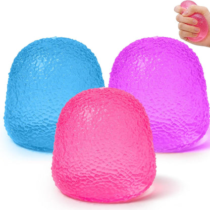 Gumdrop Squishy 3 Pack, Stress Balls Fidget Toys for Kids and Adults, Durable Squishy Gumdrops Candy-Shaped Balls for Classroom Prizes, Party Favors, Easter Basket Stuffers, and Easter Gifts - US 2180
