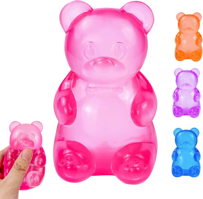Gummy Bear Squishy, Stress Bear Taba Squishy, Taba Squishy Toys for Kids, Stress Balls Valentines Day Gifts Birthday Gifts Party Favors-Rosy - US 2717