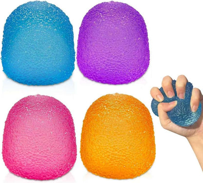 4PCS Gumdrop Squishy,Stress Balls Fidget Toys for Kids and Adults, Super Solid Sugar Balls for Classroom Prize Favors Sensory Toys for Kids with Autism - US 9577