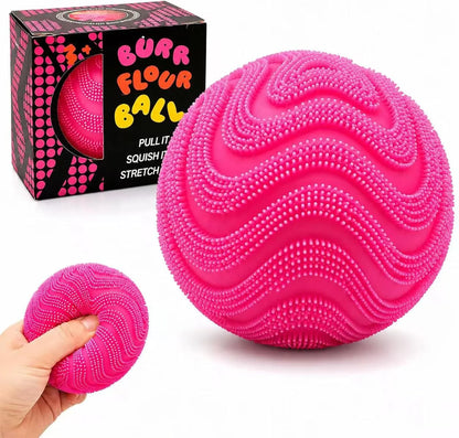 Fuzz Ball Squishy Stress Ball,Soft Fidget Squishy Fuzz Squeeze Ball for Adults,Anxiety Stress Relief Toys,Party Favors Gift for Adults (Pink Ball) - US 2522