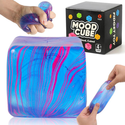 Stress Balls, Squishy Stress Cube for Kids Adults, Squishy Slow Rising Fidget Cube Sensory Toys for Anxiety Stress Relief, High Density Ice Squeeze Ball Cubes for Adults Kids. (Pink) - US 1093