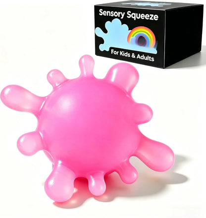 1 Pack Fidget Toys Stress Balls for Kids, Splat-Tastic Squishy Toy, Stress Splat Toy, Squishies Anxiety Stress Relief, Ice Squishy Stress Sensory Cube Malt Sugar Balls with Autism (Purple) - US 4758