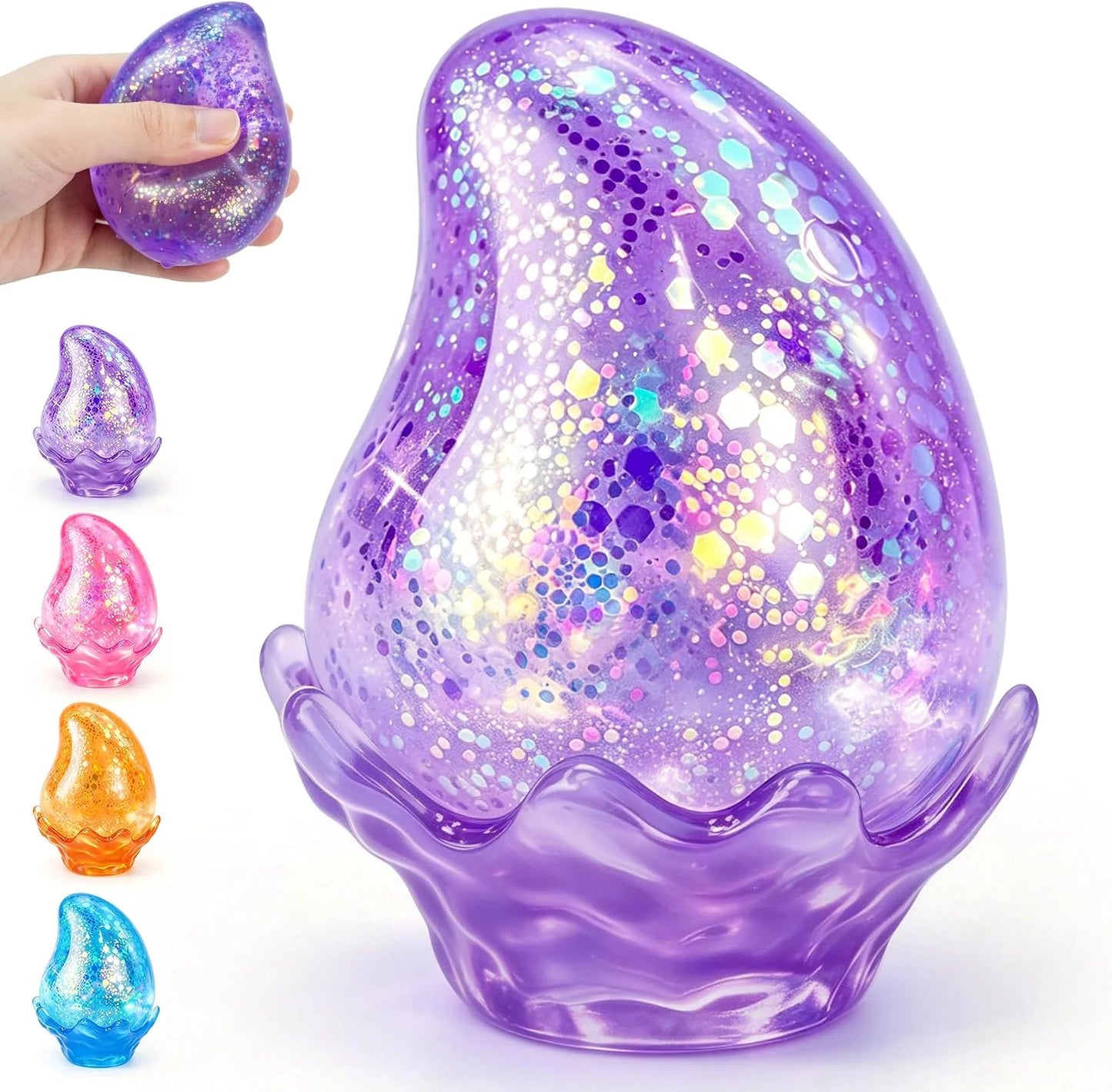 Squishy Stress Balls,Cube Squishies Anxiety Stress Relief Ice Squishy Malt Sugar Balls,Soft Sensory Calming Toys for Kids Teens, Party Favors & Classroom Prizes for Kids - Purple - US 2997