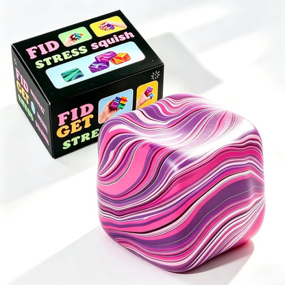 1 Pack Fidget Toys Squishy Stress Cube, Stress Balls for Kids Adults Squishies Stress Relief, Ice Sugar Sensory Toys for Kids with Autism, Fidgets for Classroom Prize Toys(Pink,1 Pack) - US 1407