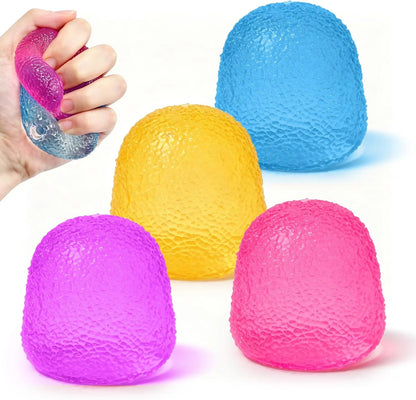 4PCS Gumdrop Squishy Toys Mini, Sweet Gel Candy Stress Ball, Sensory Squeeze Toy Set , Soft Hand Fidgets for Anxiety Relief, Birthday Goodie Bag Fillers for Teens & Adults - US 7982