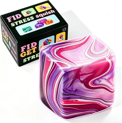 1 Pack Fidget Toys Squishy Stress Cube, Stress Balls for Kids Adults Squishies Stress Relief, Ice Sugar Sensory Toys for Kids with Autism, Fidgets for Classroom Prize Toys(Purple,1 Pack) - US 6966